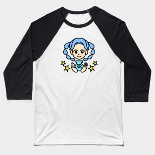 Aquarius Zodiac Sign Baseball T-Shirt